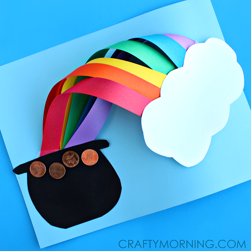 3d over the rainbow st patricks day craft for kids