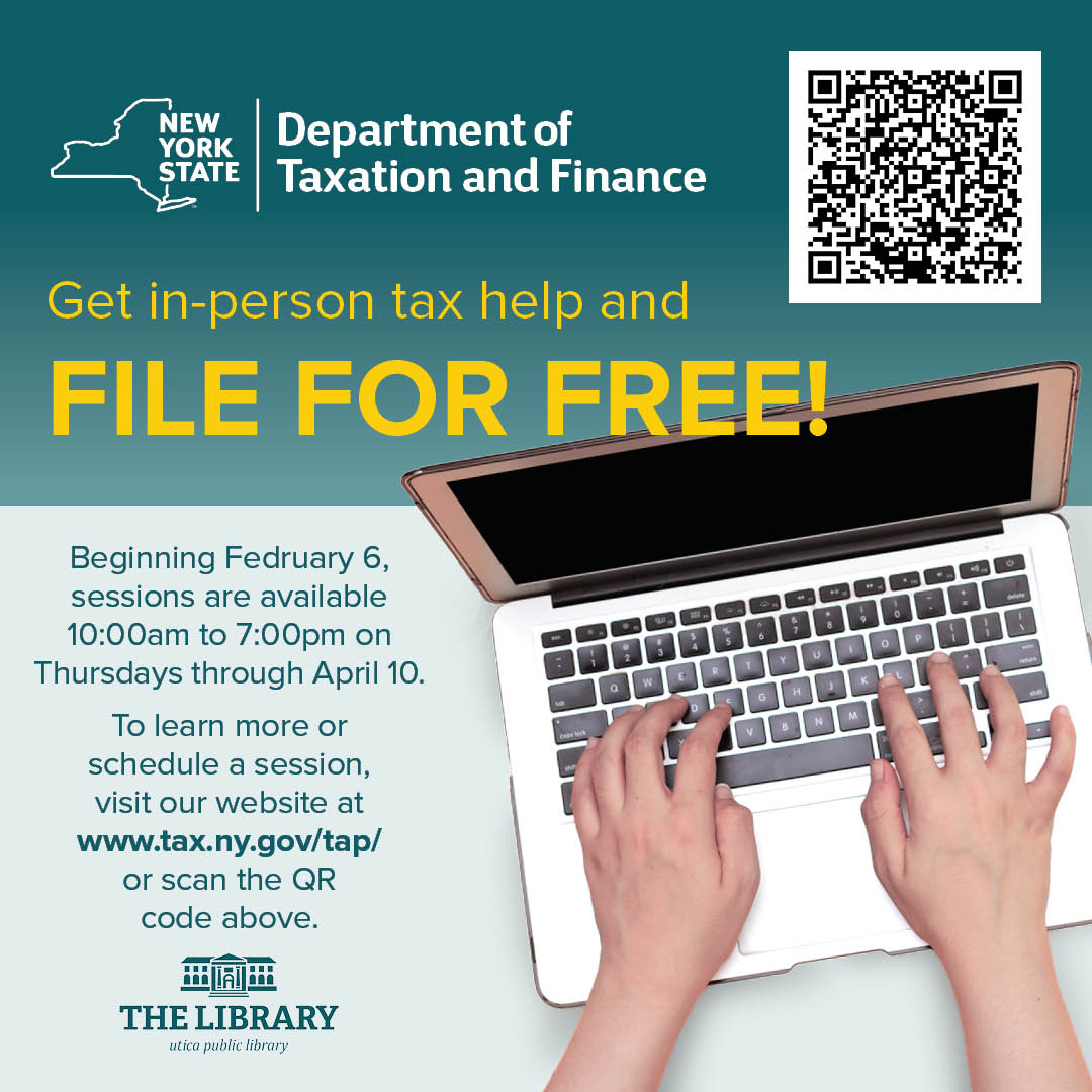TAP sm graphic Utica Public Library 11 24 02