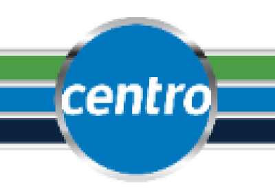 centro logo metallic transparent background