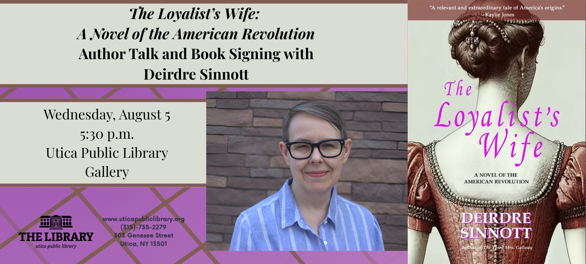 Author Talk Deirdre Sinnott 10.2 x 4.6 in