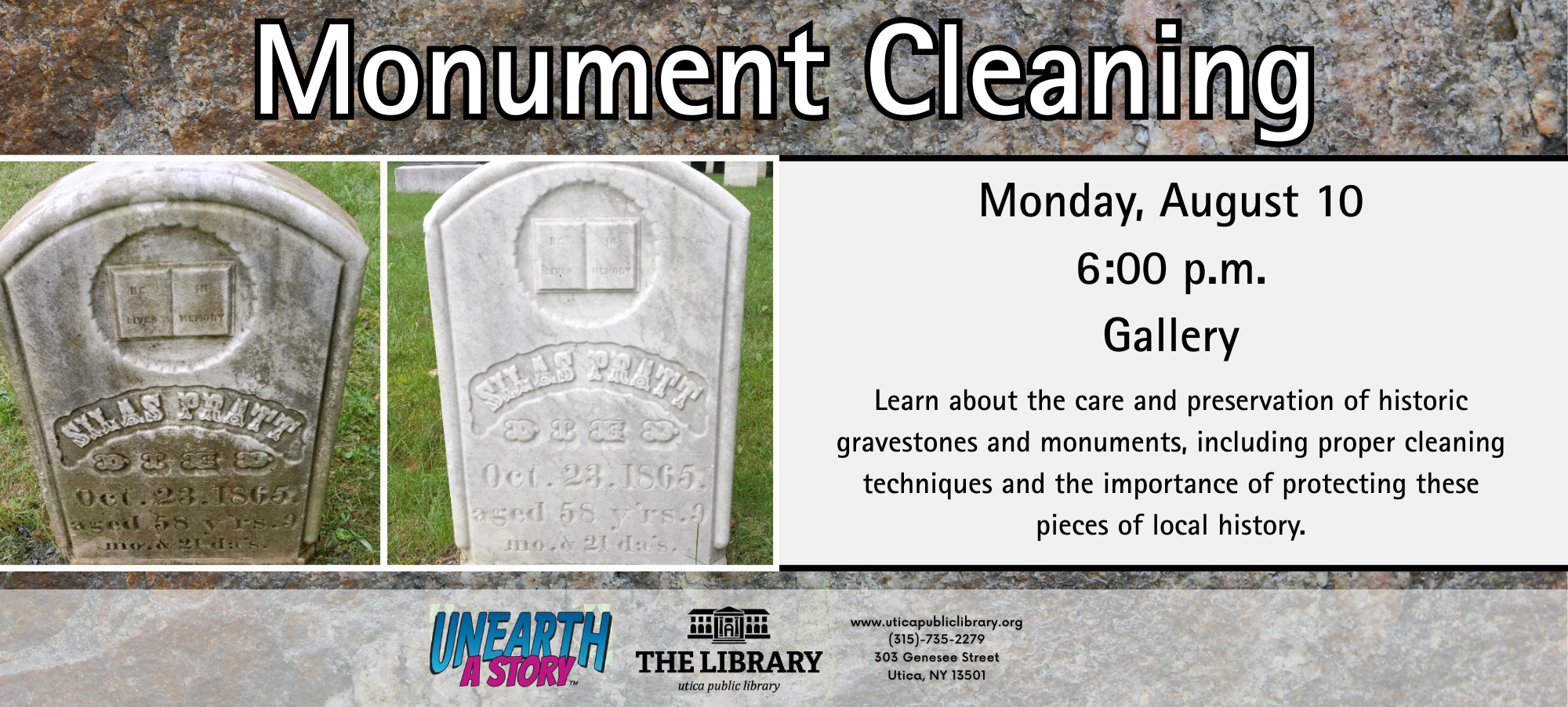 Monument Cleaning Lecture 10.2 x 4.6 in