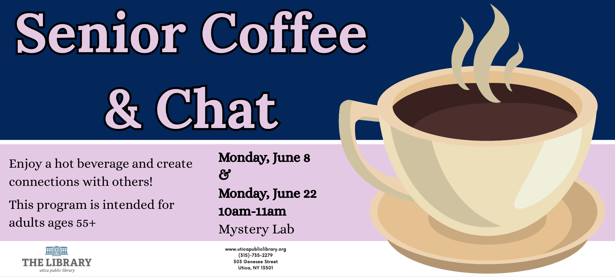 Senior Coffee and Chats 10.2 x 4.6 in 4