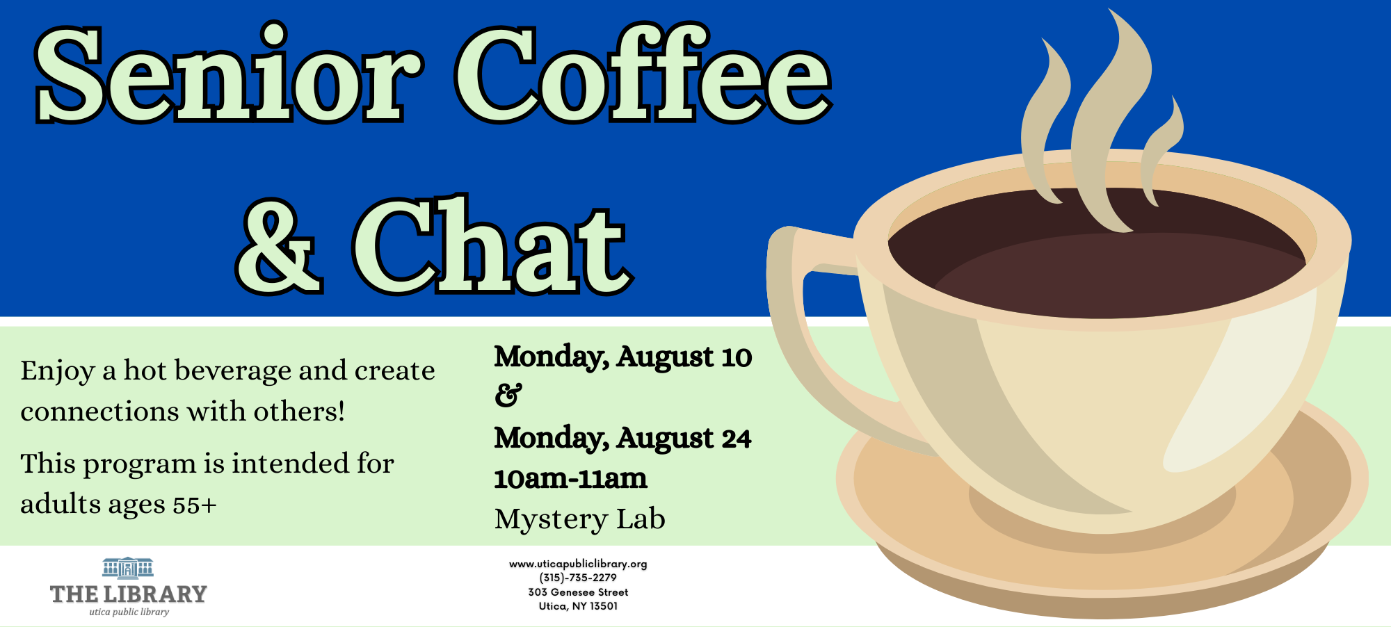Senior Coffee and Chats 10.2 x 4.6 in 5