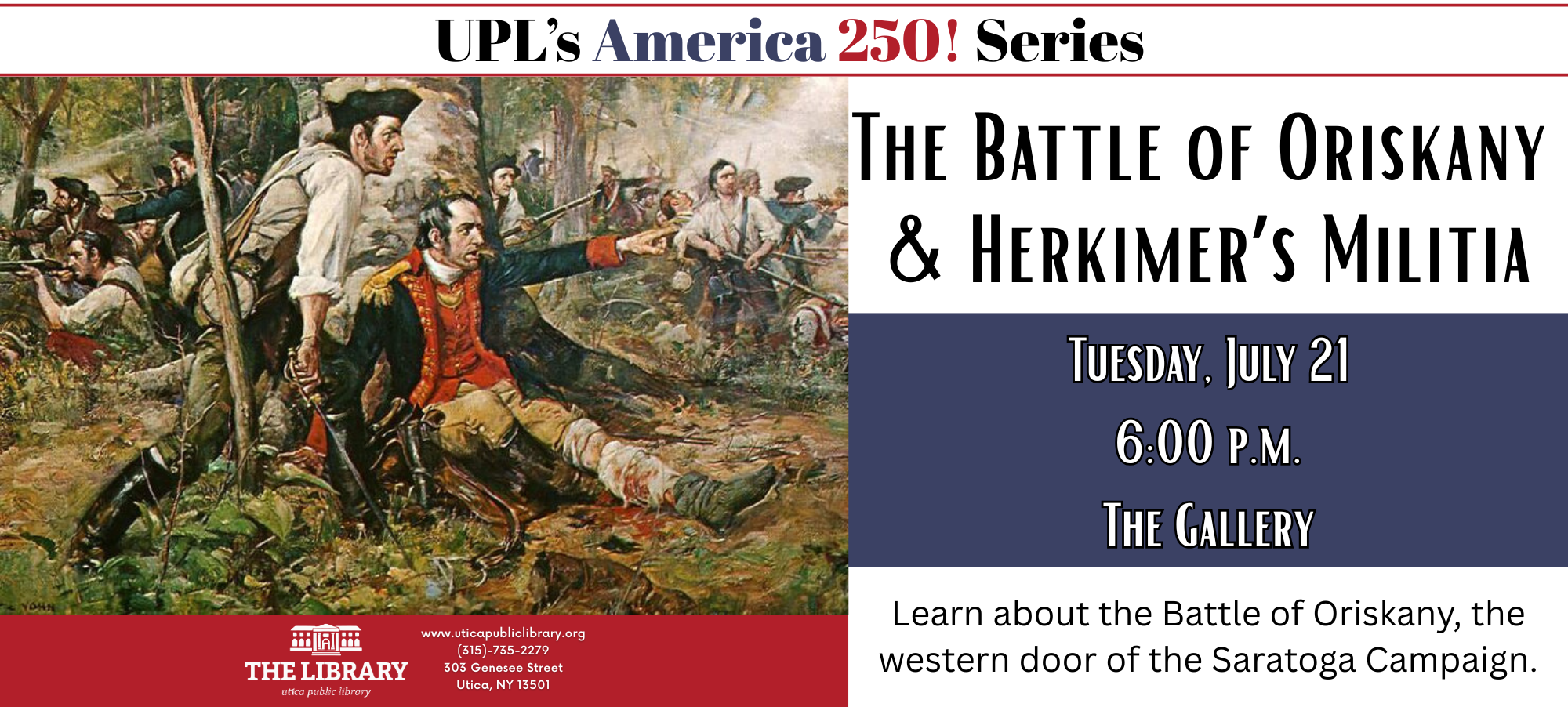 The Battle of Oriskany Herkimers Militia 10.2 x 4.6 in