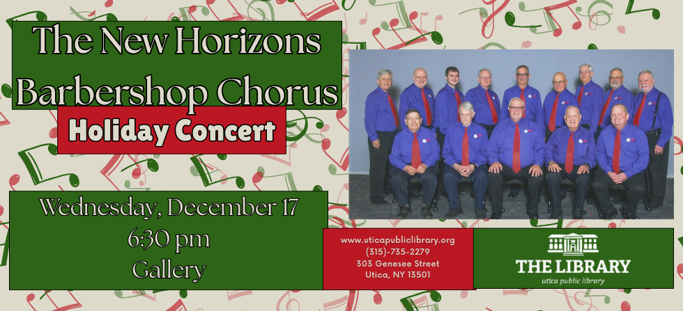 The New Horizons Barbershop Chorus 10.2 x 4.6 in 980 x 447 px