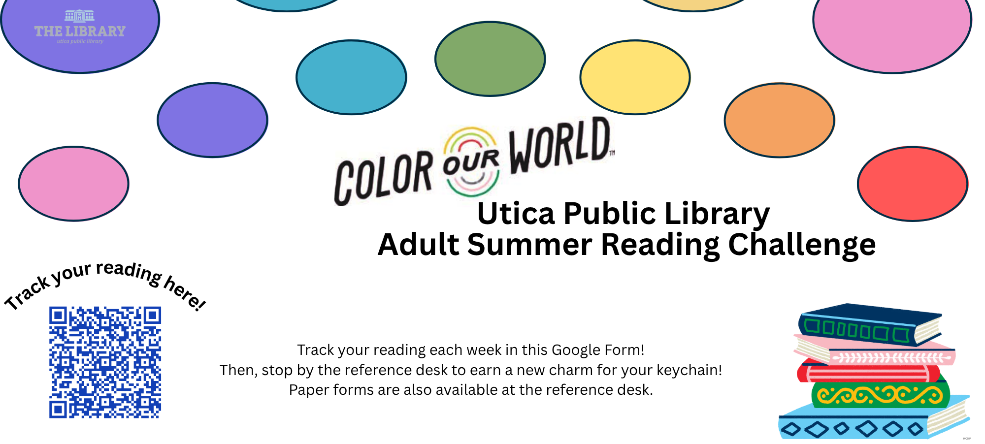 Utica Public Library Adult Summer Reading Challenge Halfpage Ad 10.2 x 4.6 in